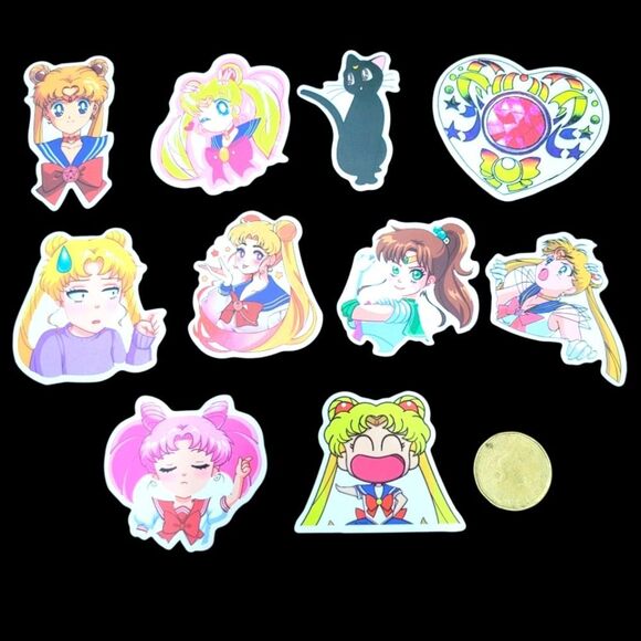 3/$20 10 pcs brand new waterproof Sailor Moon stickers #3 - Picture 1 of 1